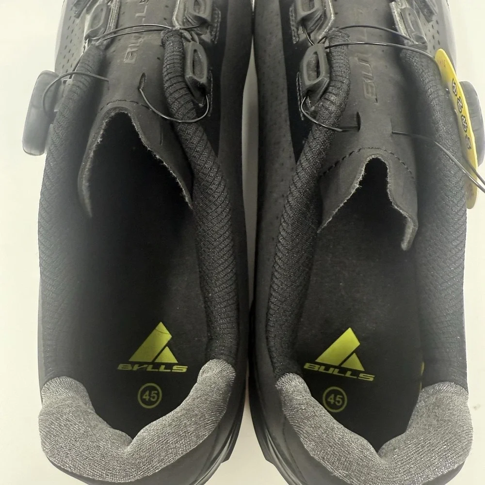 BULLS Cycling Shoes Mens EU 45 Black MTB SPD Atop Dial Closure Clipless